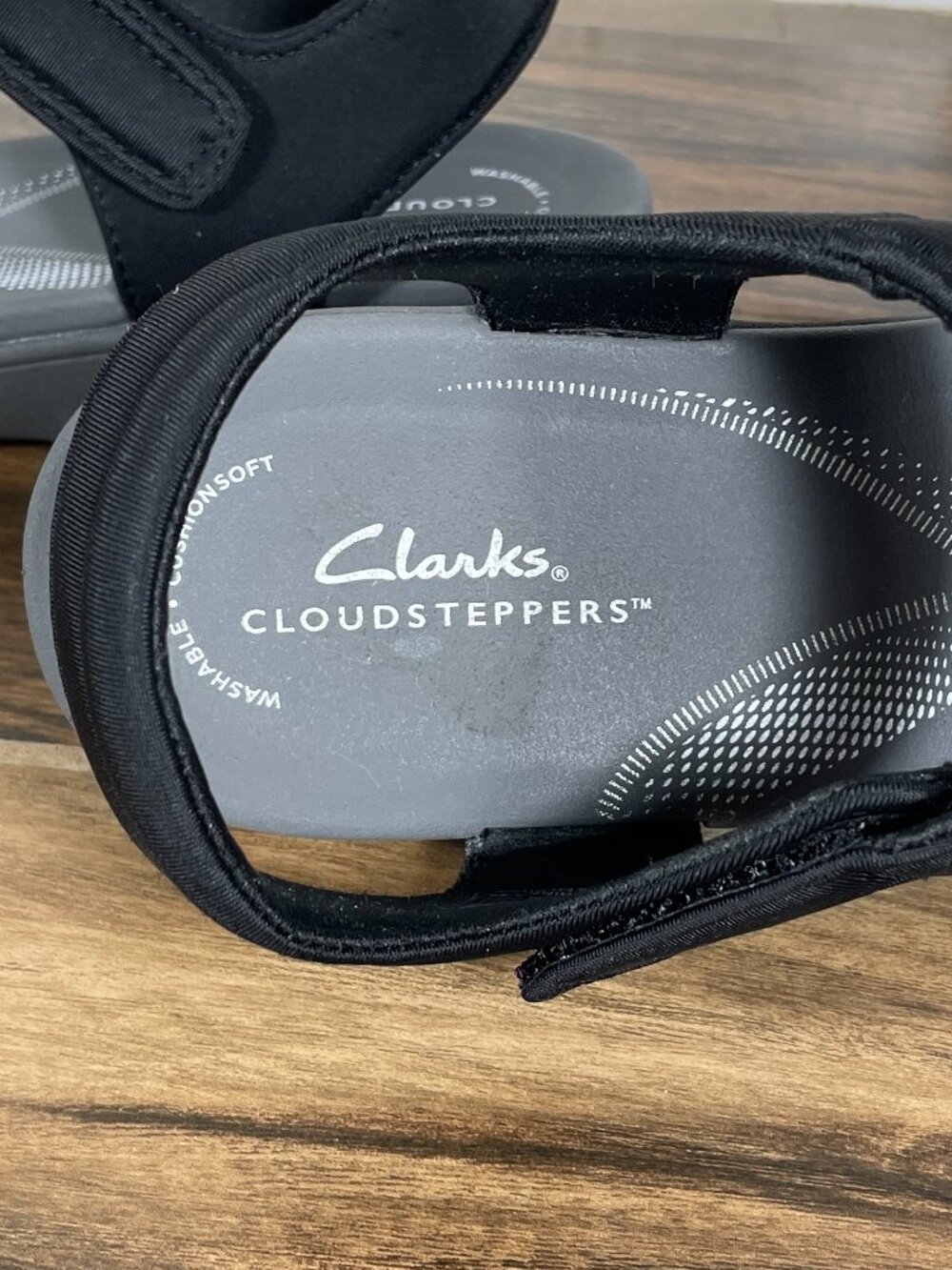 Clarks Breeze Rae Sara Shoes Womens Size 9 Black Cloudsteppers Strappy Sandal - Picture 10 of 12